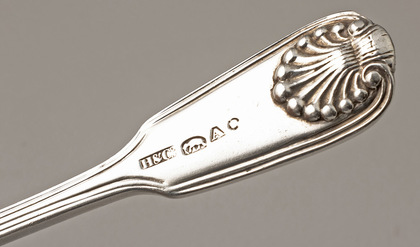 Indian Colonial Silver Sauce Ladles (Pair) - Hamilton & Co, Calcutta